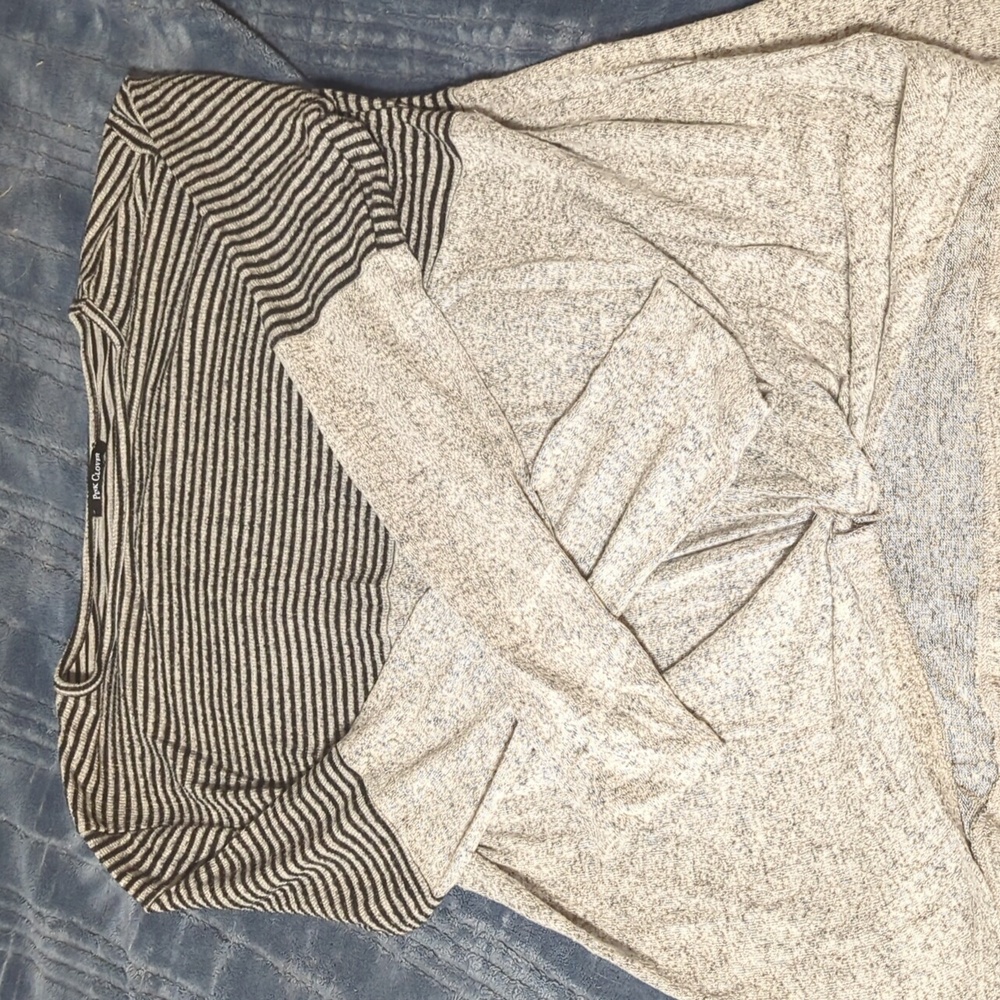 M Pink Clover Striped Long Sleeve